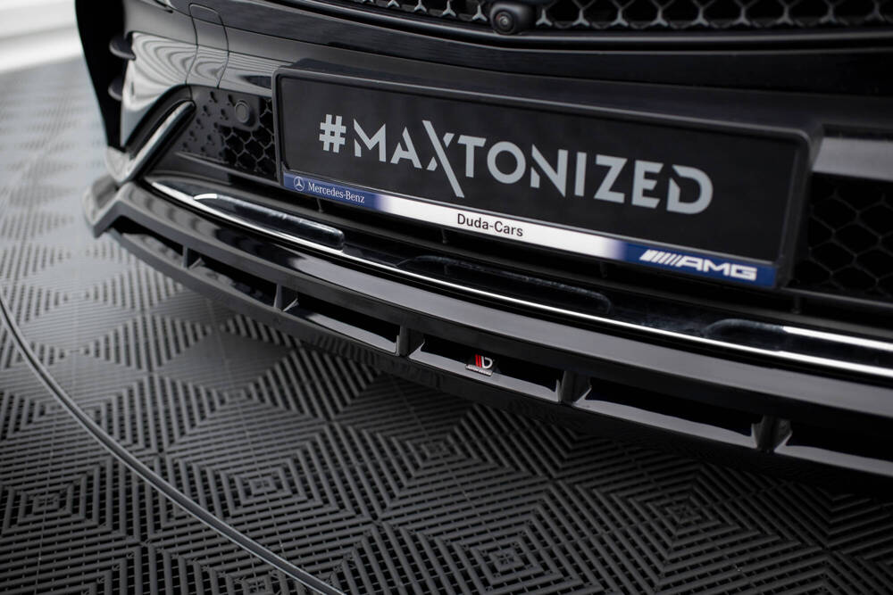 Voorspoiler Mercedes GLC AMG Pakket X254 Maxton Glans Zwart