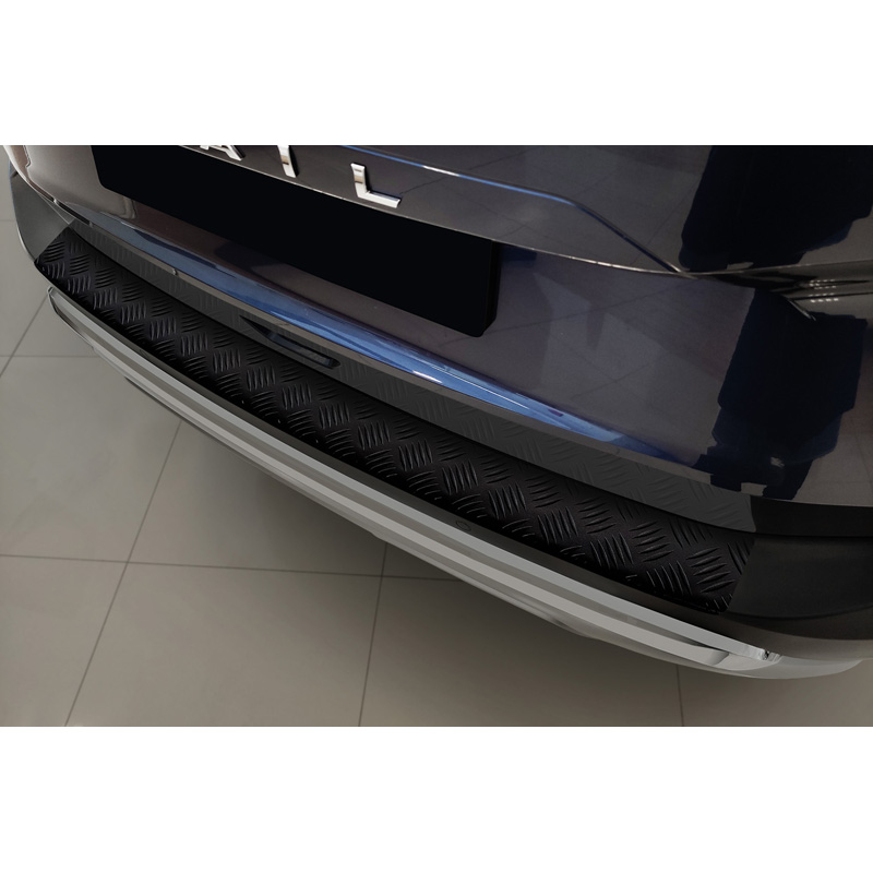 Matzwart Aluminium Achterbumperprotector  Nissan X-Trail IV (T33) 2021- 'Riffled Plate'