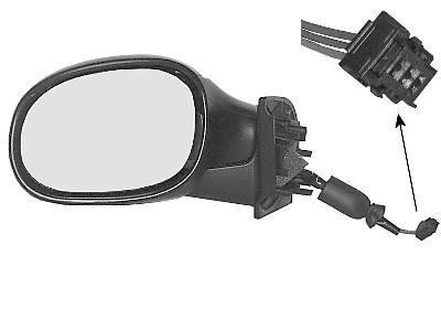 spiegel, elektr verstelb, links Citroën C3, 2005-2009