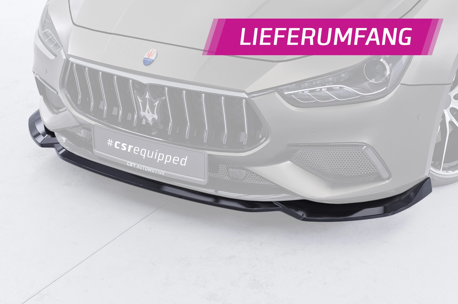 Voorspoiler Maserati Ghibli III (Tipo M157) glans zwart