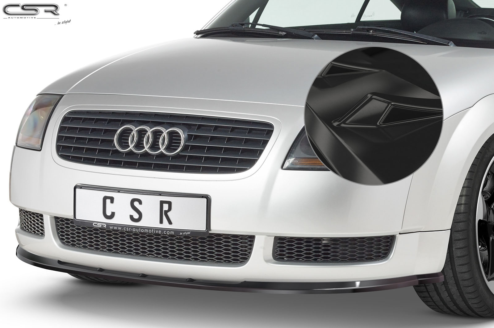 Voorspoiler Audi TT 8N Glans Zwart – 1998–2006