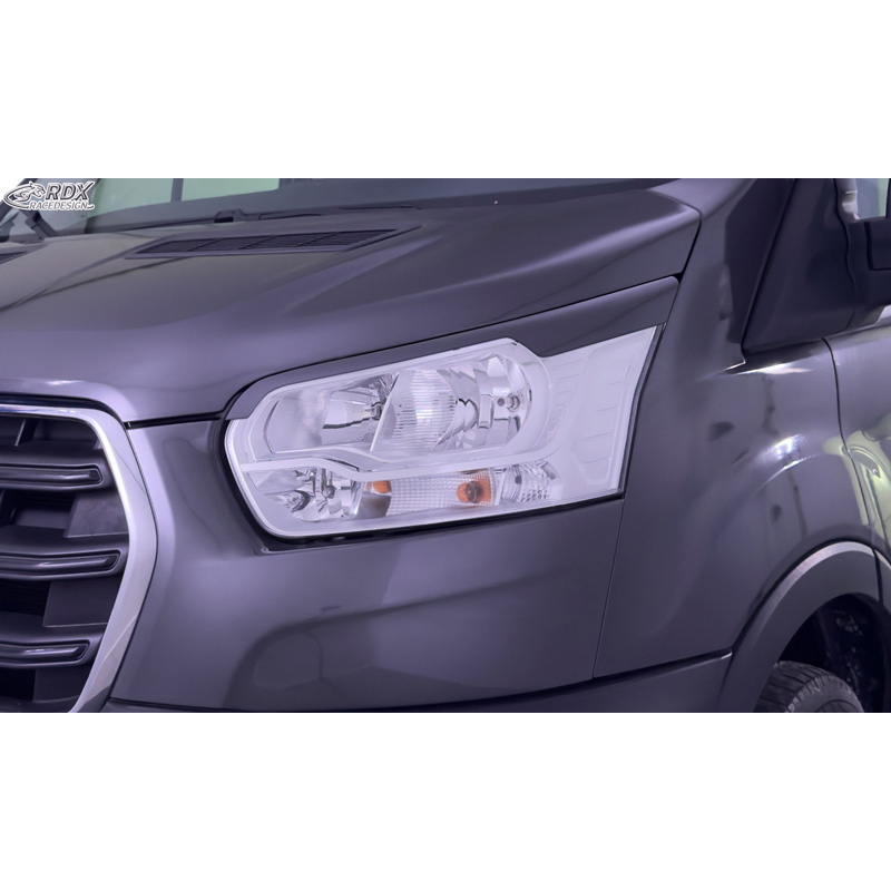 RDX Racedesign Koplampspoilers  Ford Transit (zilveren halogeenkoplampen) 2014- (ABS)