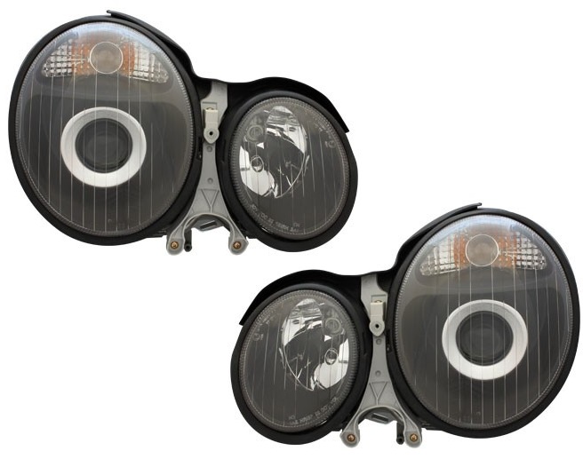 Faros Mercedes E-Class W210 99-01 negro