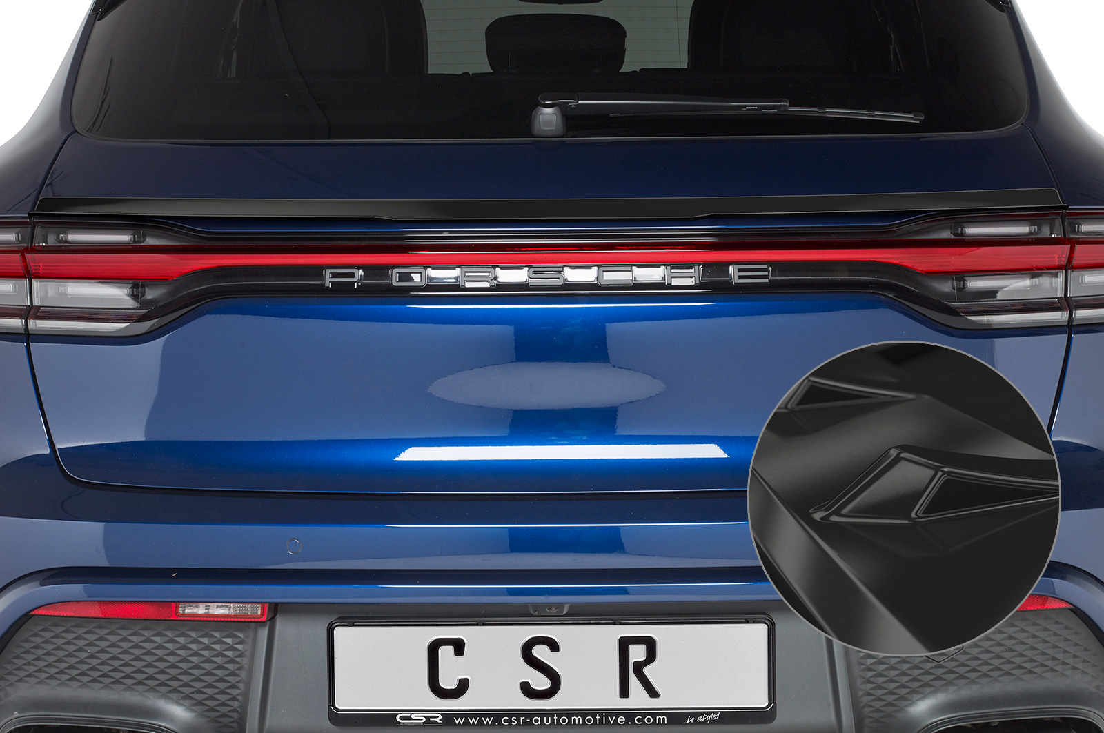 Spoiler Porsche Macan CSR glans Zwart