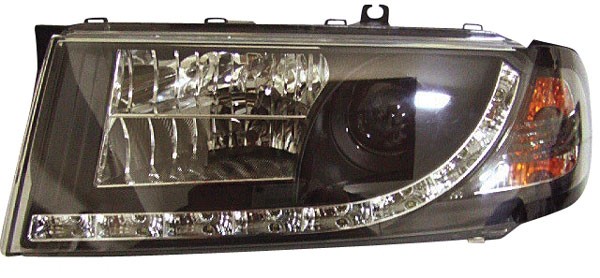 Faros Skoda Octavia 01-04 Dayline Los ojos del Diablo negro