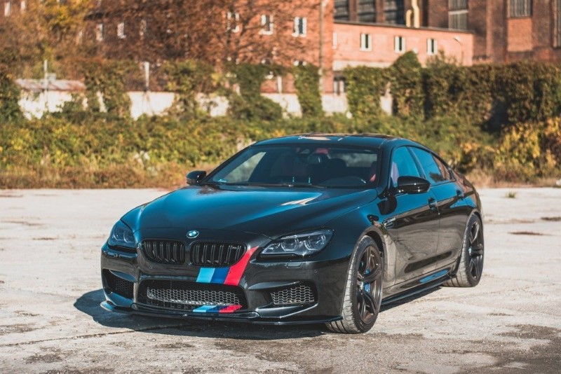 Voorspoiler BMW M6 GRAN COUPÉ V.2 Glanzend Zwart