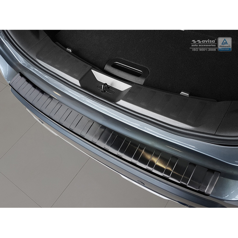 Zwart RVS Achterbumperprotector  Nissan X-Trail III (T32) Facelift 2017-2021 'Ribs'