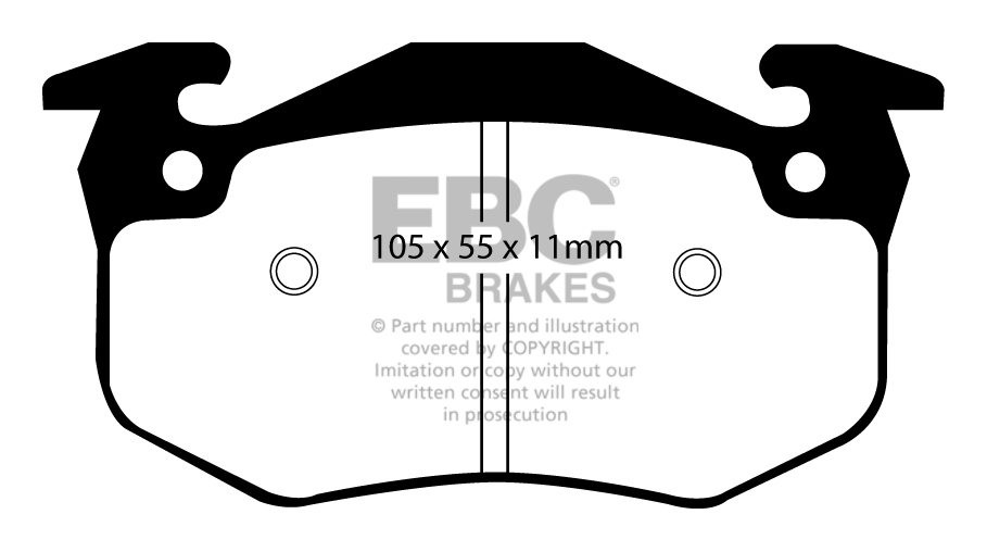 EBC Brakes RENAULT Clio 2.0 16v 93-96 Remblokken achterzijde