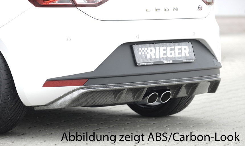 Diffuser Seat Leon F5 FR Rieger dubbele uitlaat glans zwart