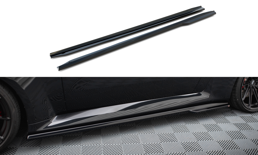 Zijskirts V.2 BMW M2 G87 Maxton Glans Zwart