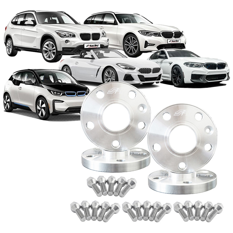 Simoni Racing Aluminium Spoorverbreder Set - 2x15mm(VA) - 2x18mm(AA) (Naaf 66,6mm) inclusief wielbouten -  BMW diversen