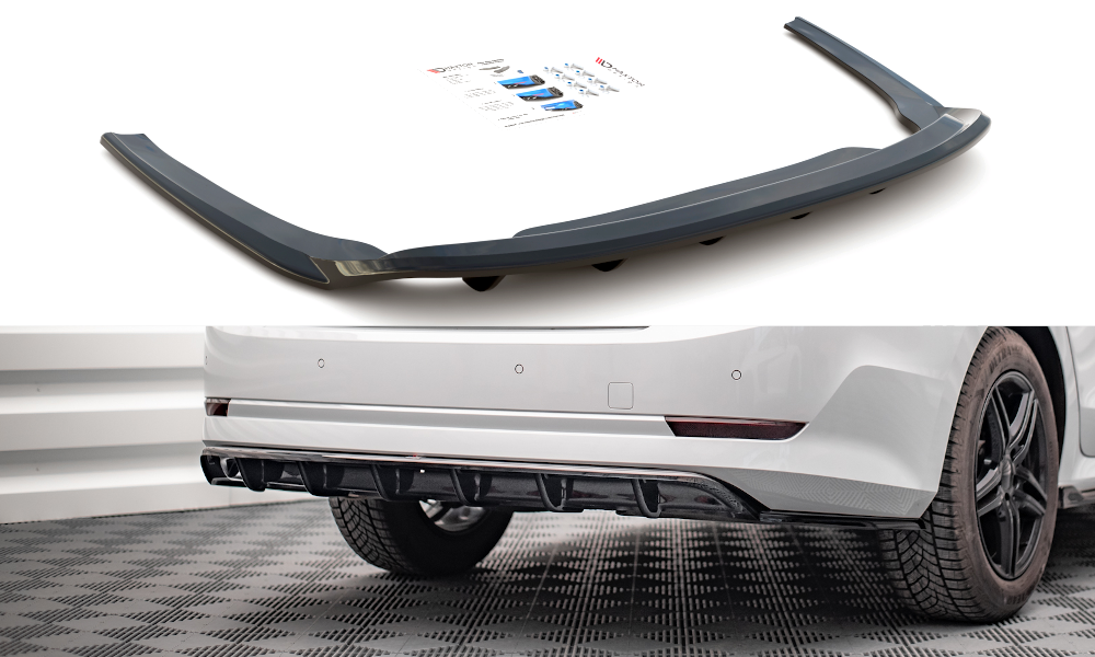 Diffuser Maxton Skoda Octavia Mk4 Glans Zwart