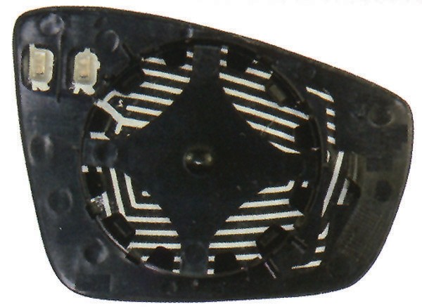 Spiegel glas links VW POLO, 09->> CONVEX