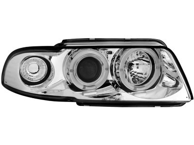 Faros Audi A4 95-99 Angel Eyes cromo
