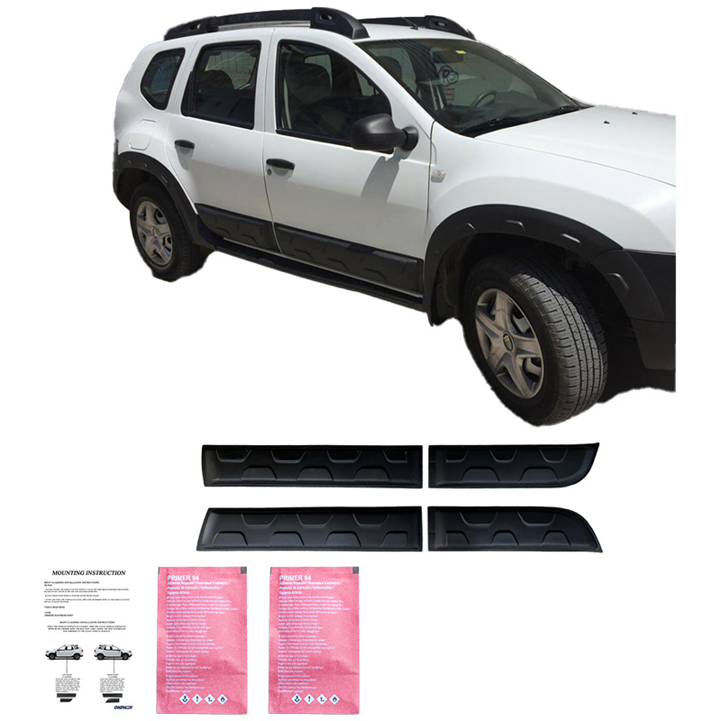 Deurpanelen  Dacia Duster I 2010-2017 (Off-Road) (zonder Duster markering) - Matzwart