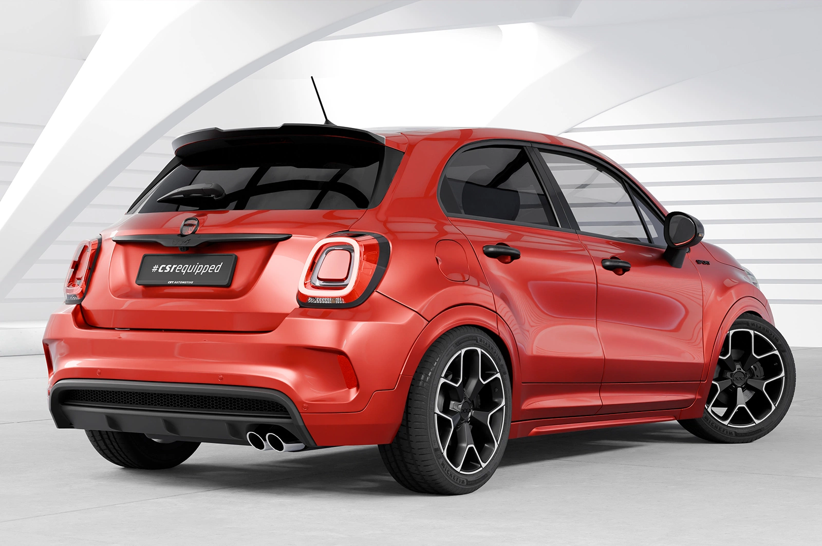 Achterspoiler Fiat 500X Sport glans zwart