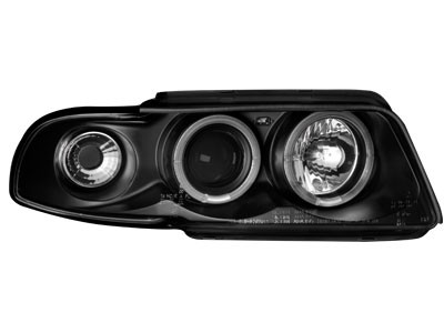 Faros Audi A4 95-99 Angel Eyes negro