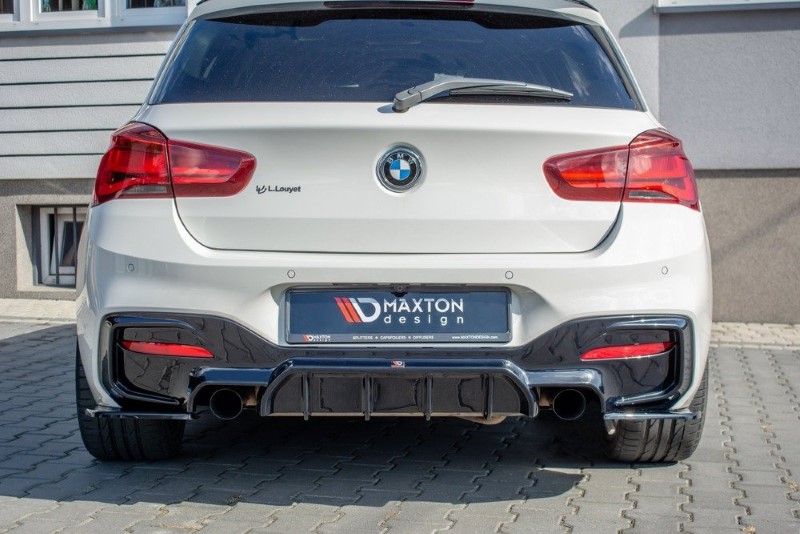Achterzij Spoilers BMW 1 F20 Facelift M-power Glanzend Zwart