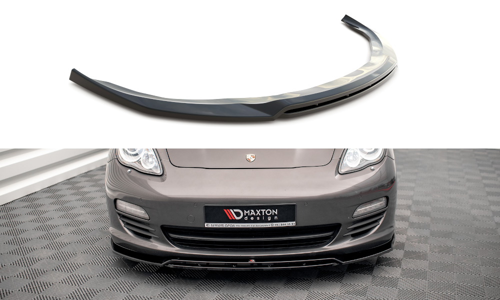Voorspoiler V.1 Porsche Panamera 970 Maxton Glans Zwart