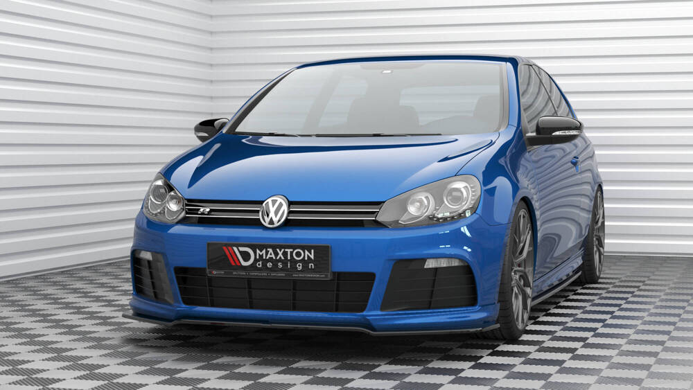 Voorspoiler VW Golf 6 R Glans Zwart V.2