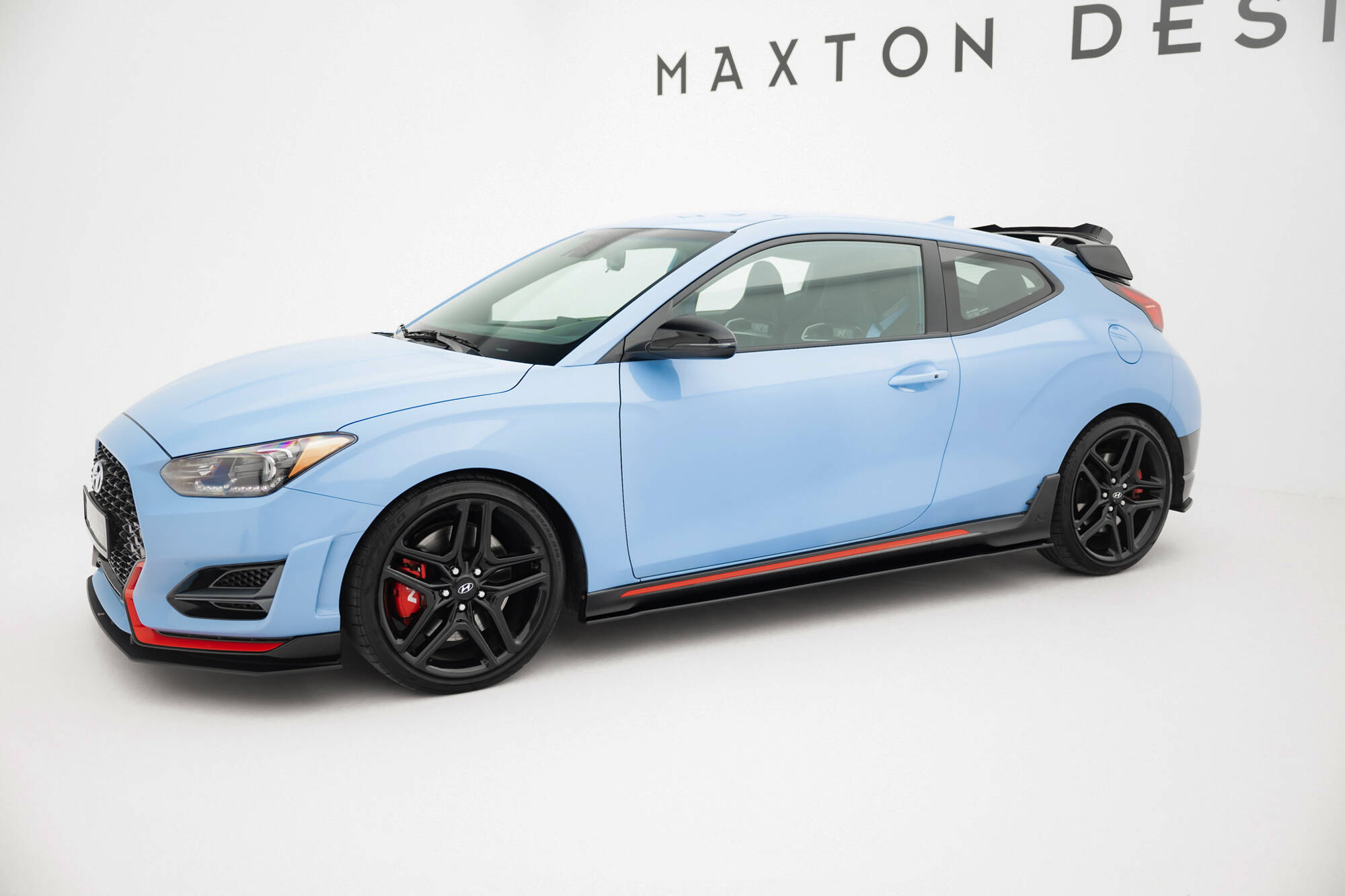 Street Pro Zijskirts Hyundai Veloster N MK2 Maxton Glanzend zwart