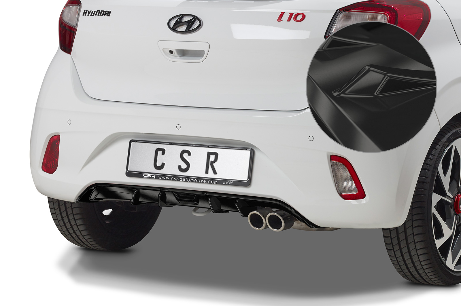 Achter aanzet Hyundai I10 3. Generation N-Line CSR glans Zwart