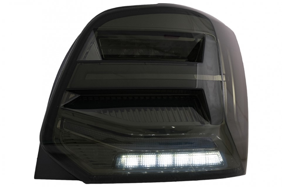 Taillights VW Polo 6R 09- black/Smoke LED Cardna