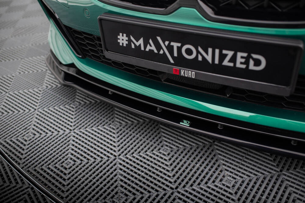 Voorspoiler V.9 BMW 1 F40 M135i Maxton Glans Zwart