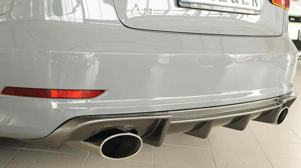 Achter Skirt Audi A3 8V 12-16 S-line Rieger Cabron Look