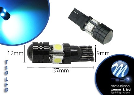 T10 4SMD + Lens 5050 LED lamp Ice white