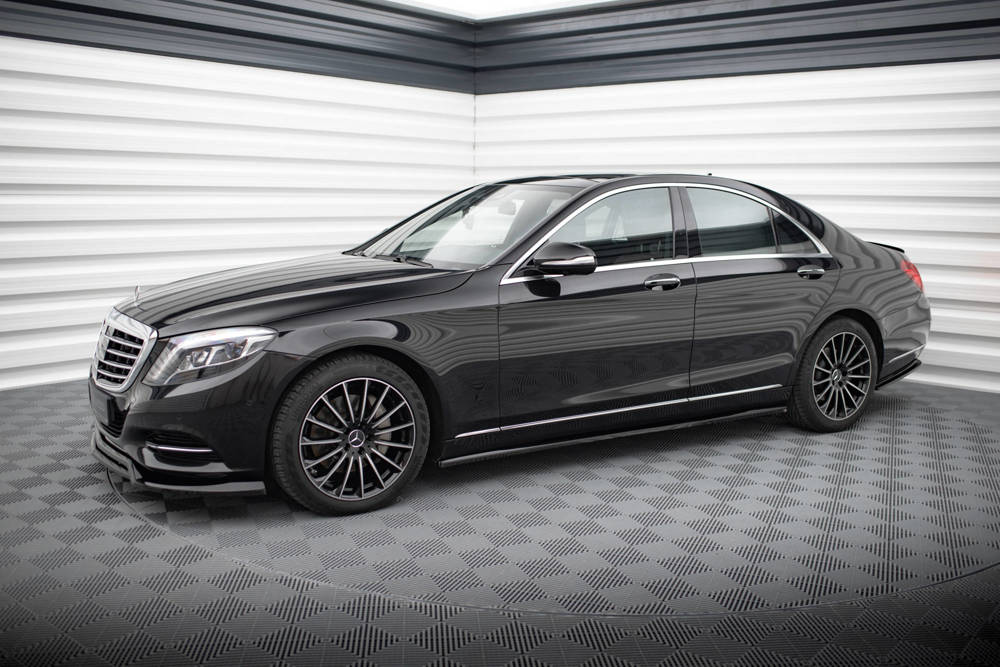 Zijskirts Mercedes S klasse W222 Maxton Glans Zwart