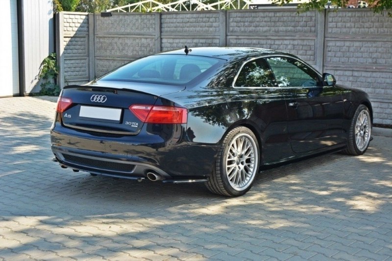 Centrale Achterspoiler Audi A5 S-Line 8T Coupe / Sportback (Met verticale bar) Glanzend Zwart