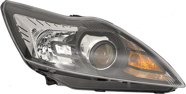 Koplamp rechts FOCUS 08-11 ZWART H1+H7