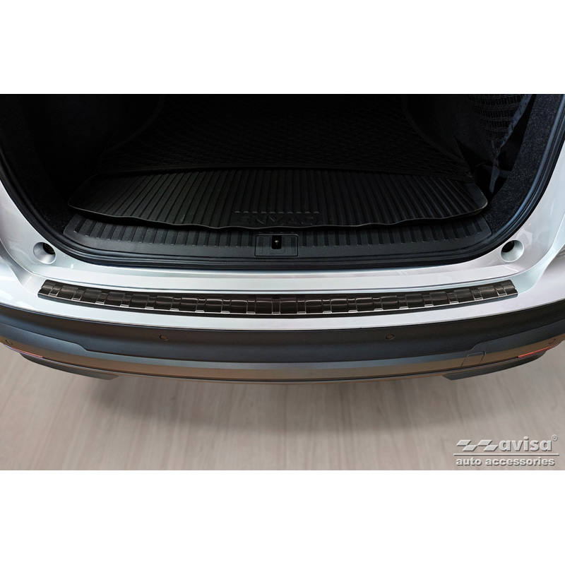 Zwart RVS Achterbumperprotector  Skoda Enyaq iV 2020- excl. Coupe 'Ribs'