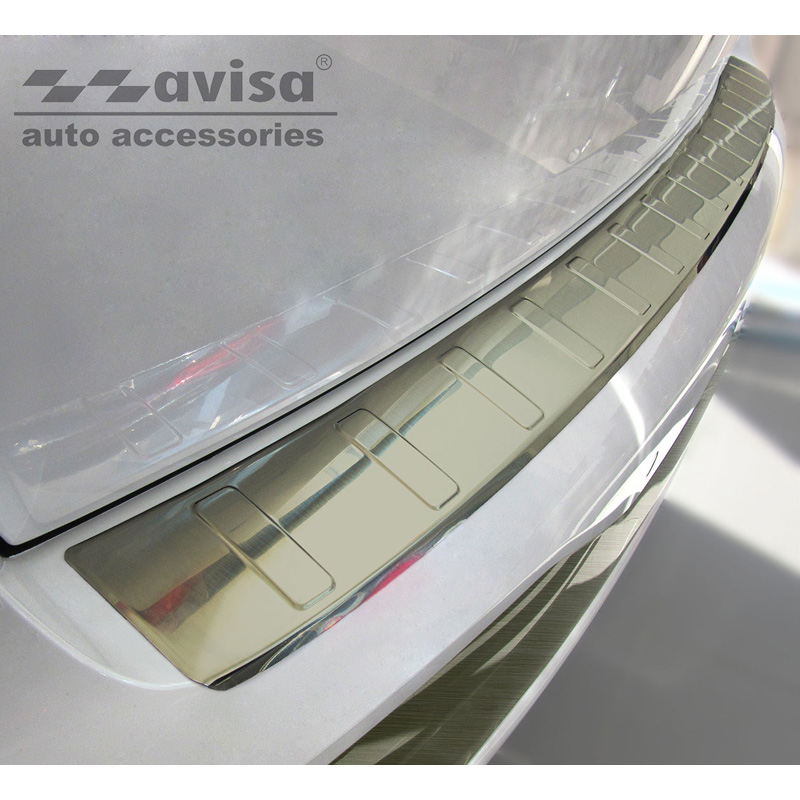 Titanium RVS Achterbumperprotector  BMW X7 (G07) 2019- met M-Pakket 'Ribs'
