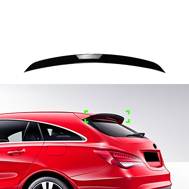 Dakspoiler (Spoiler Cap)  Mercedes CLA X117 Shooting Brake 2015-2019 (ABS Glanzend zwart)