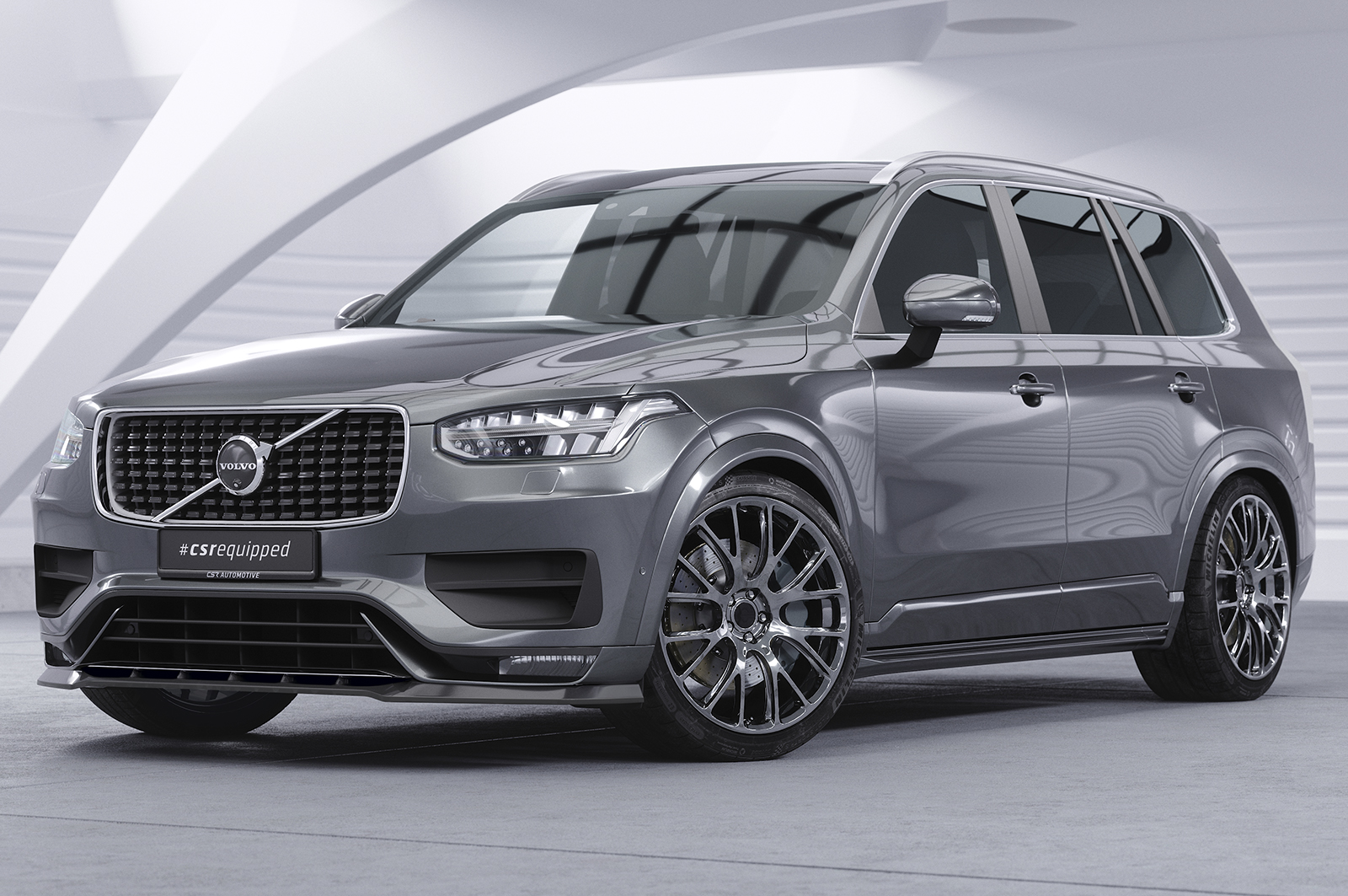 Voorspoiler Volvo XC90 2019- CSR Glans Zwart