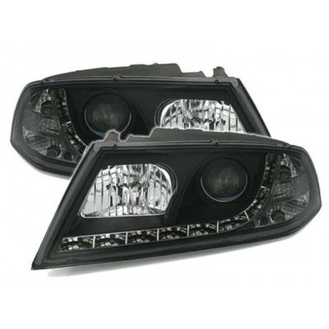 Faros Skoda Octavia 05-09 Dayline Los ojos del Diablo negro