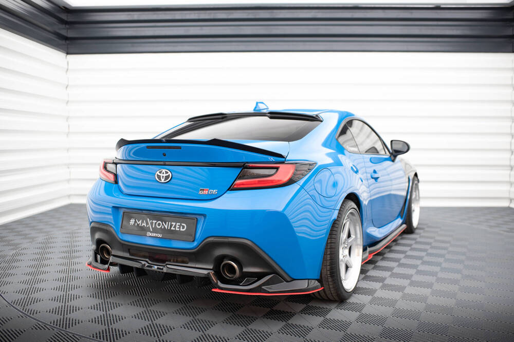 Diffuser V.2 Toyota GR86 Maxton Glans Zwart / Rood
