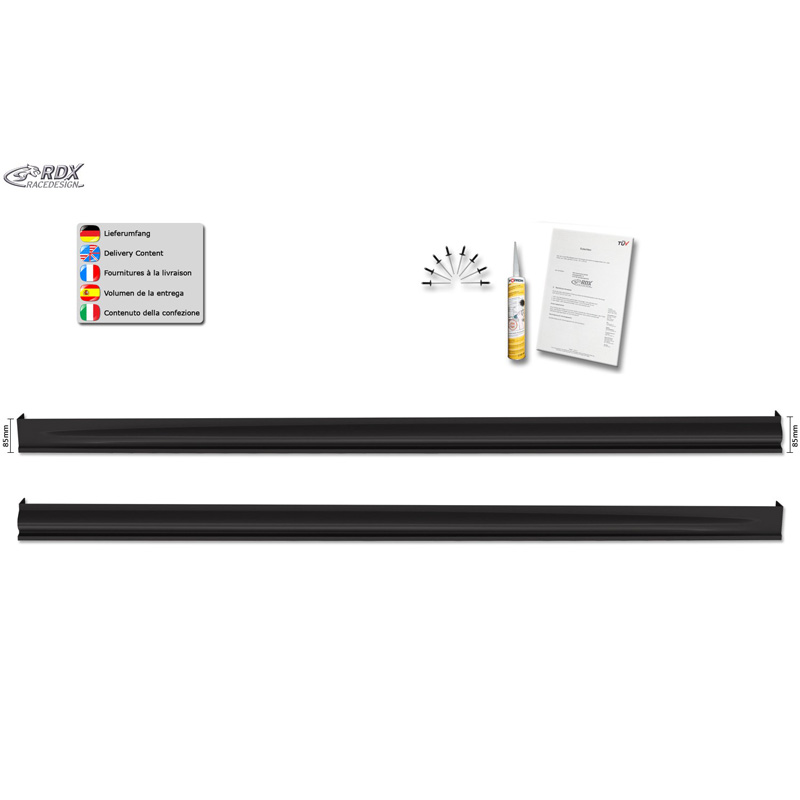 Sideskirts  Volkswagen Caddy 2K 2004-2020 'Edition' (ABS)
