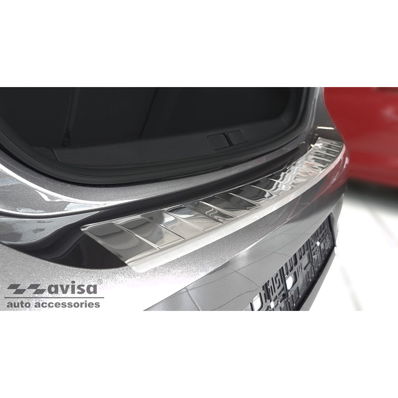 RVS Achterbumperprotector  Opel Corsa F Edition/Elegance HB 5-deurs 2019- 'Ribs' (excl. Equipment Ultimate)