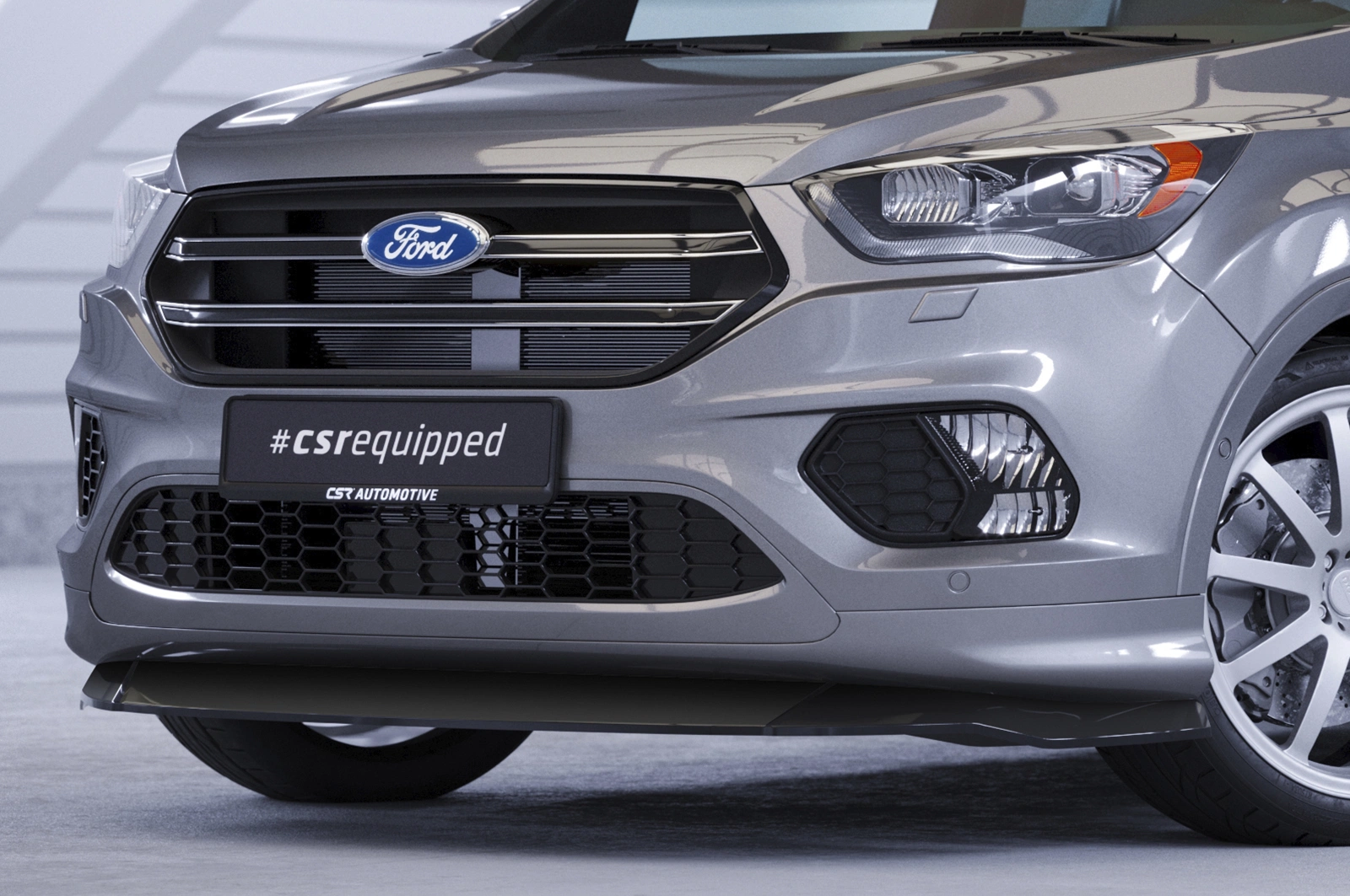 Voorspoiler Ford Kuga 2 2016–2019 (Facelift) – CSR Automotive – Glans Zwart