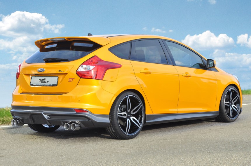 Diffuser Ford Focus 3 ST dubbele uitlaatpijp links + rechts Rieger carbon-look