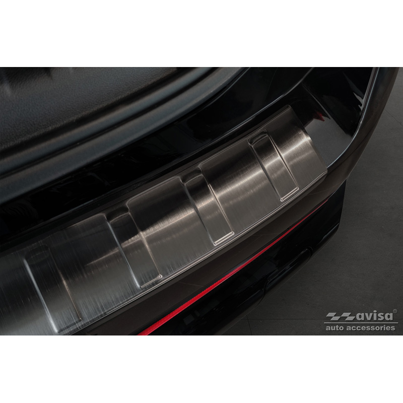Zwart RVS Achterbumperprotector  BMW X1 U11 / U11 xLine 2022- 'Ribs'
