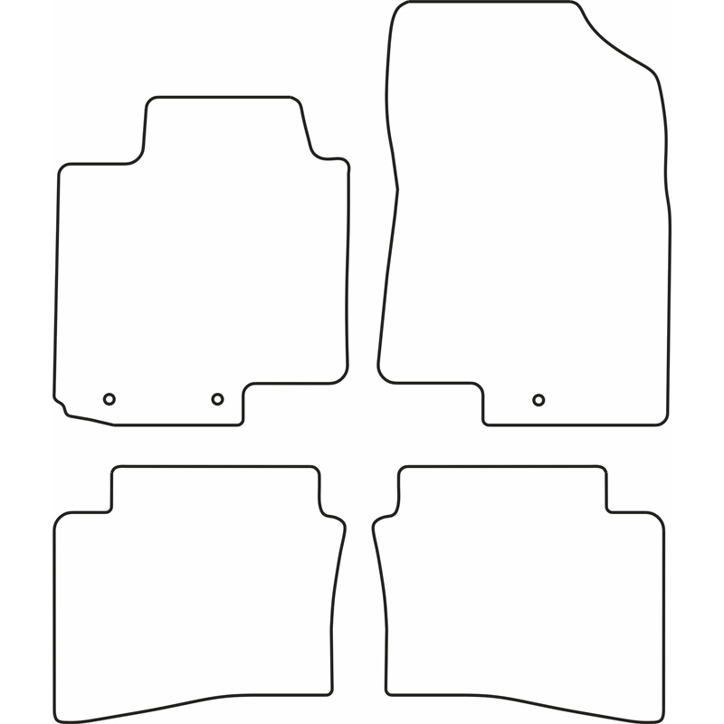 Automatten Velours  Hyundai i20 II 2015-2020