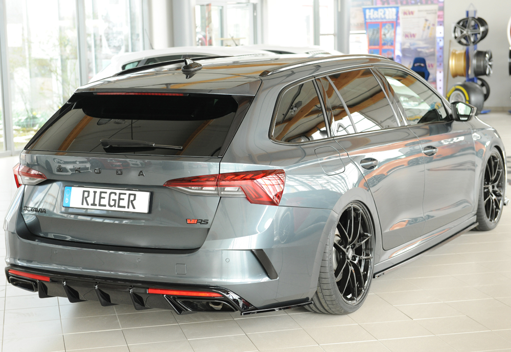 Diffuser Skoda Octavia RS (NX) Rieger Glans Zwart