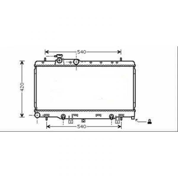 Radiator SUBARU LEGACY 98-03 340x686 2.0I/2.5I 92+115kw
