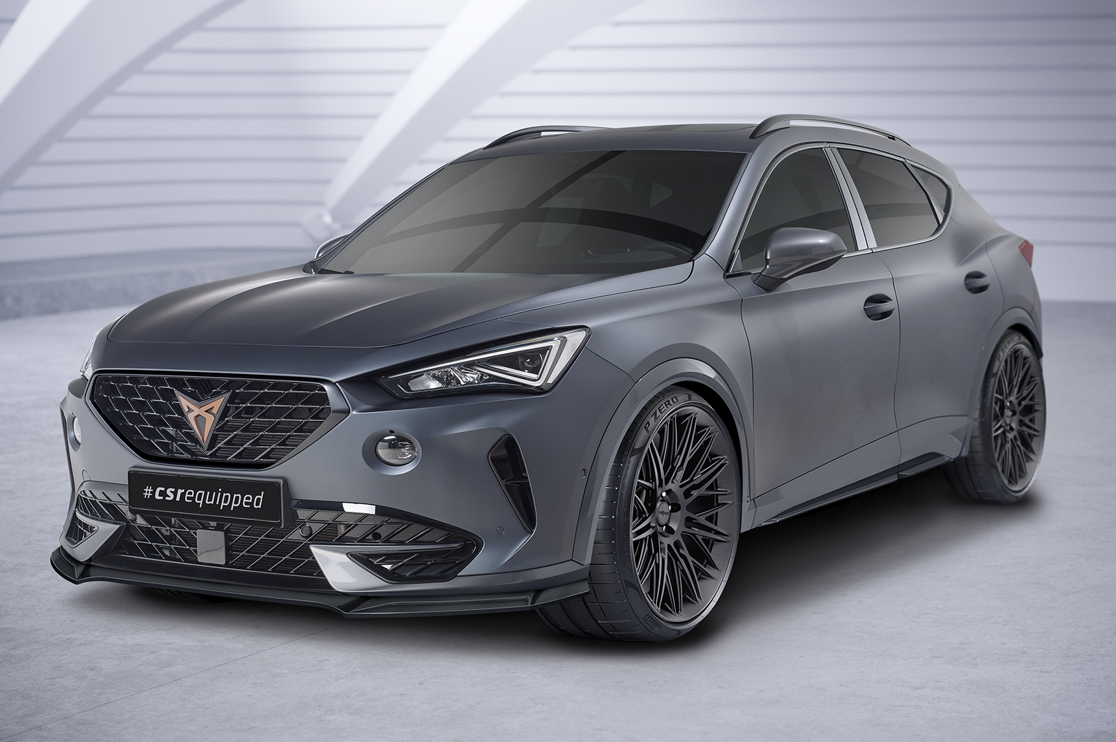 Voorspoiler Cupra formentor CSR Glans Zwart
