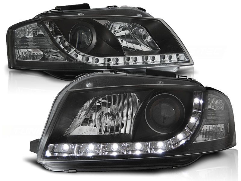 Faros Audi A3 8P LED Los ojos del Diablo Dayline negro
