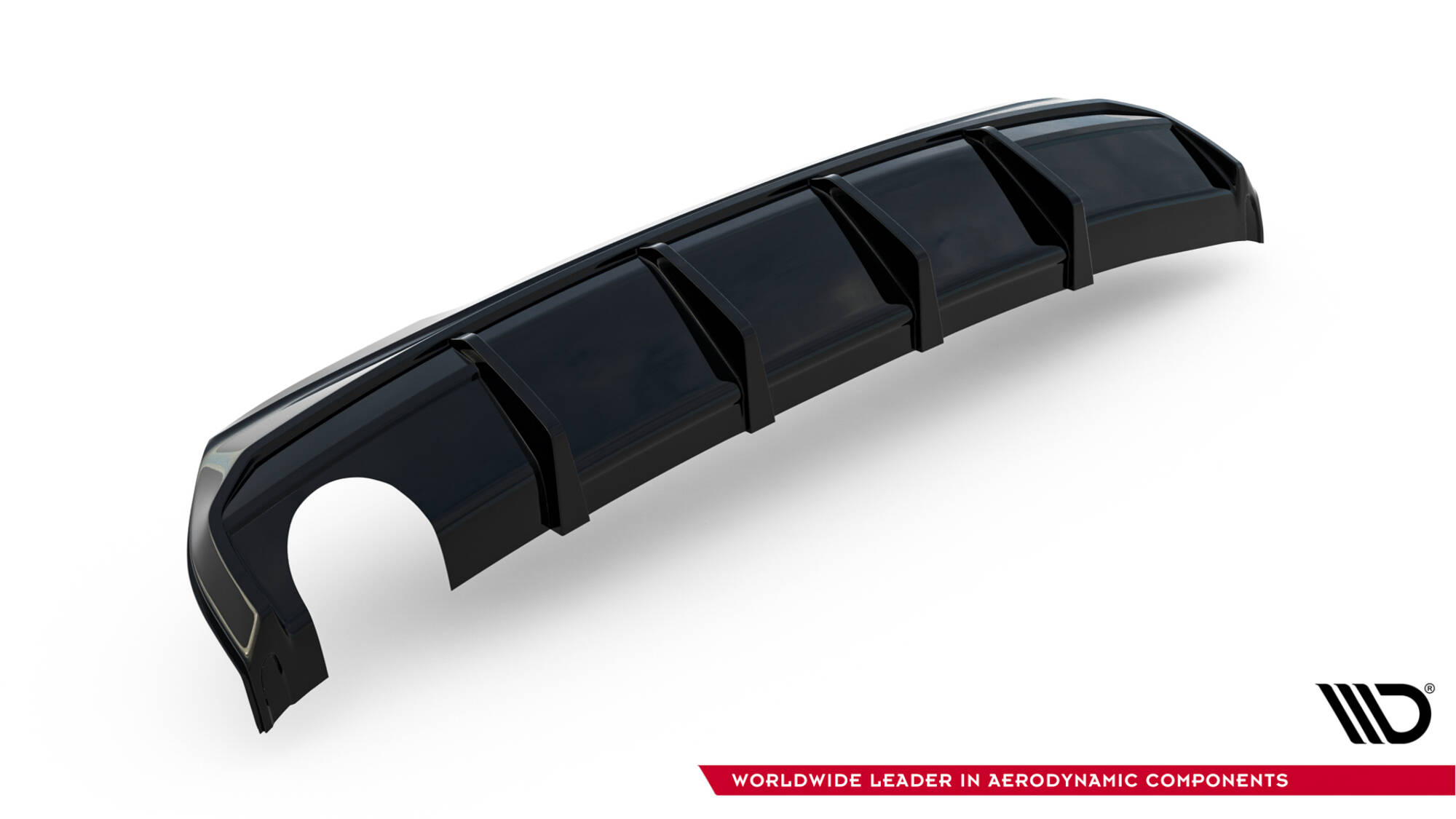 Achter Diffuser V.3 BMW 1 F40 M-Pack Maxton Glanzend zwart